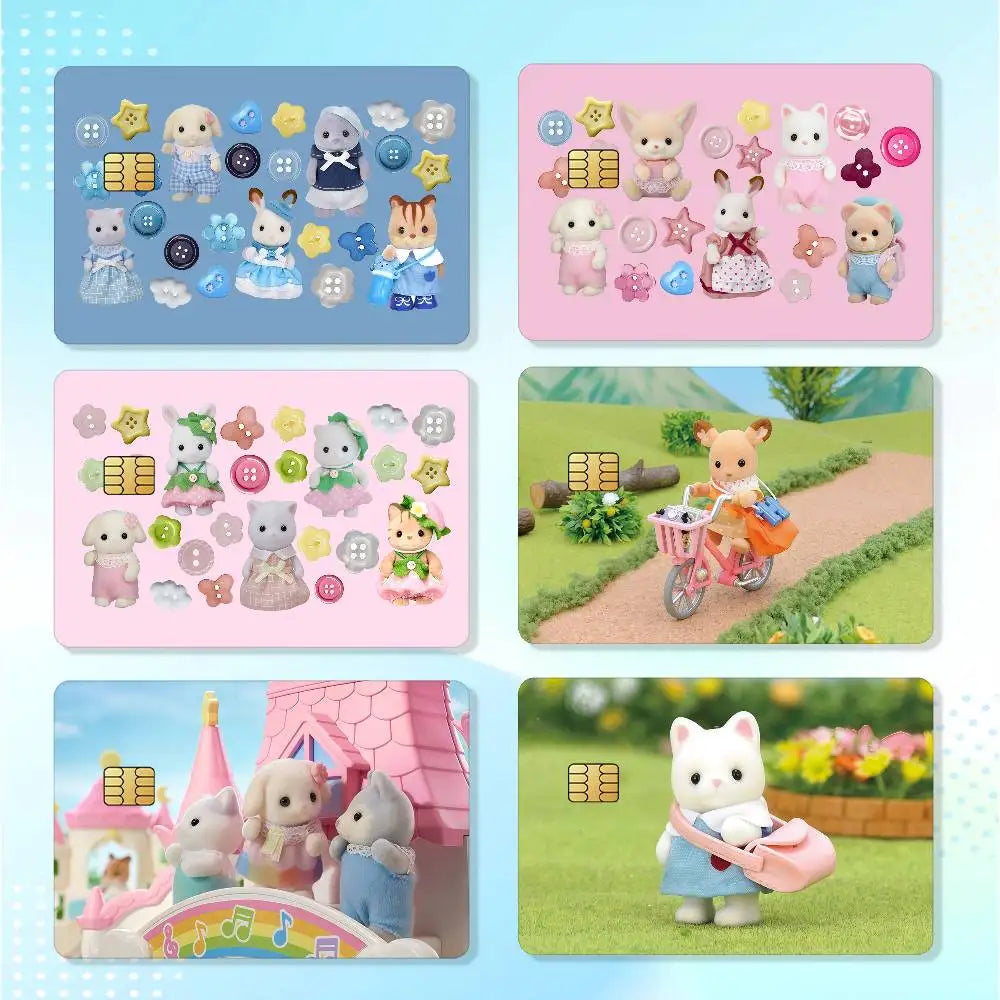 autocollants carte visite dessins animaux mignons animaux vetus vêtements boutons differentes formes couleurs étoiles
