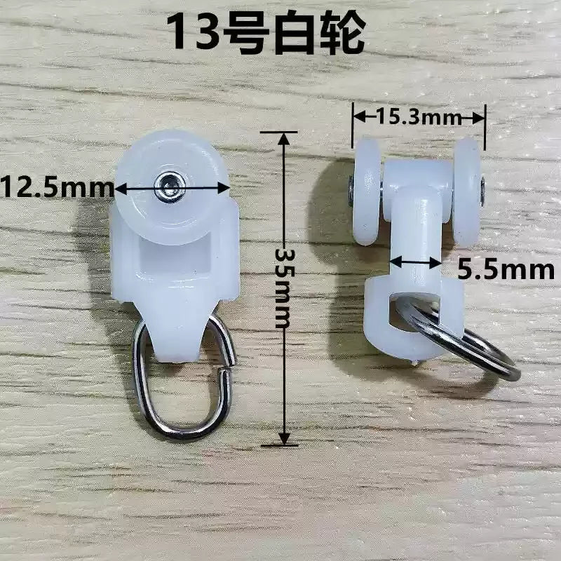 anneau métallique rondelle plastique clips rideau blanc noir rail rideau