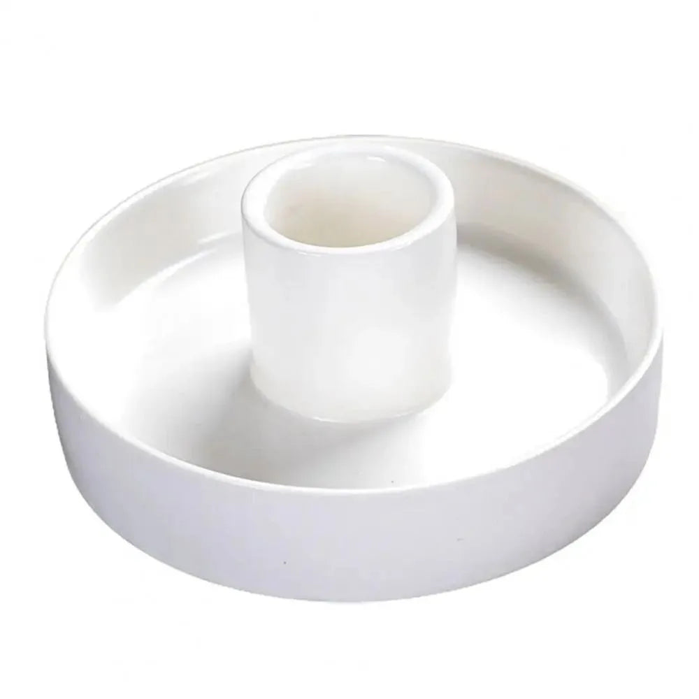support bougie moderne blanc bleu jaune orange piqueté facile nettoyer décoration maison salon