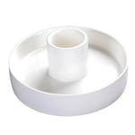 support bougie moderne blanc bleu jaune orange piqueté facile nettoyer décoration maison salon