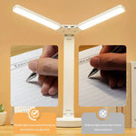 lampe pliable blanc moderne bras articulés led intensité variable usb eye protection chambre nocturne