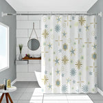 rideau douche fleuré moderne imperméable blanc lavable machine anneaux suspension