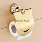 accessoires salle bain doré ornements floraux classique porte serviettes porte roulons fixations