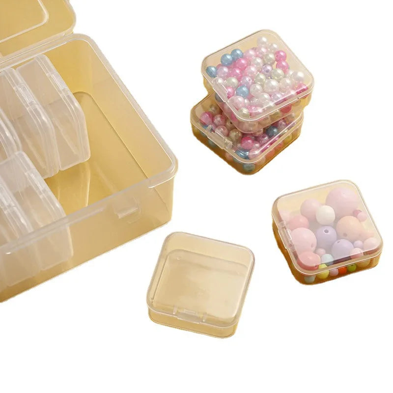 boîtes rangement transparentes modernes petites boîtes amovibles clips pratiques bijoux maquillage