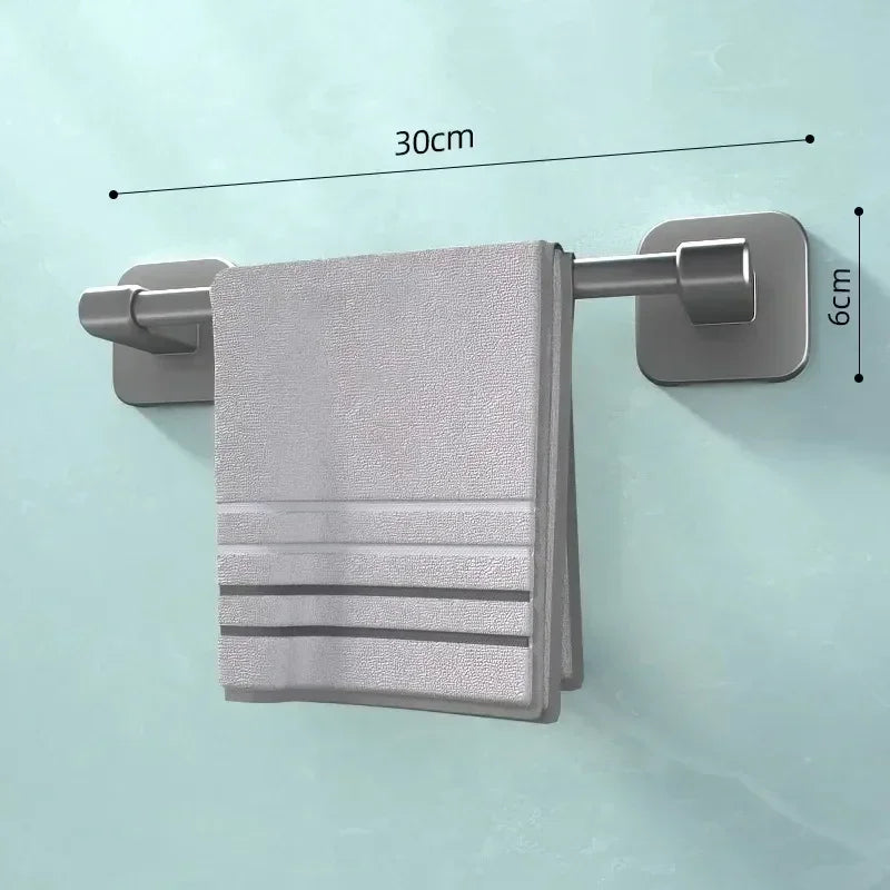 porte serviettes mural argenté moderne lisse serviettes gant vaisselle savon 50cm 30cm 40cm