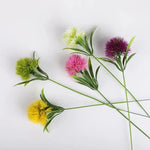 bouquet fleurs artificielles modernes mariage décoration intérieure vert rose jaune violet