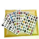 autocollants lettres vintage multicolores relief opaques adhésif scrapbooking journal décoration carnet artisanat DIY alphabétique