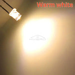 Diodes LED transparentes plat 3mm bleu vert rouge blanc chaud jaune blanc rose violet