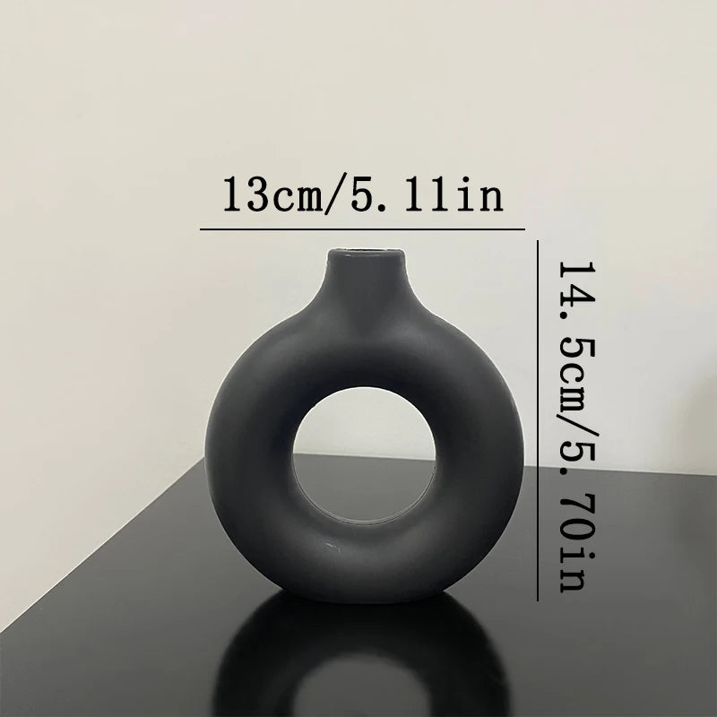 vases decoratifs blancs noirs modernes minimalistes rond simples