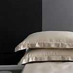 drap lit uni beige clair soie 100 housses oreillers plat taies lit chambre qualité