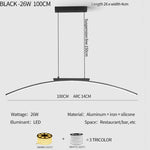 suspension lumineuse moderne minimaliste noir blanc réglable luminosité LED économique