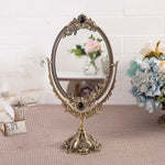 miroir ovale or floral classique dressing sans luminaire rotationnable maison