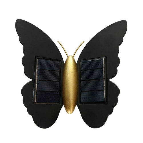 applique murale solaire papillon noir doré détecteur mouvement contemporaine minimaliste led extérieure chambre couloir
