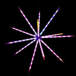 guirlande lumineuse noël étoile moderne leds blanc violet vert bleu rouge jaune