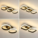 plafonnier led moderne noir rond géométrique acier poli minimalisteintérieur chambre salon