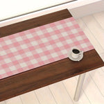nappe carreaux rose blanche décoration intérieure rustique anti dérapante facile entretenir