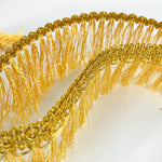 ruban franges dorées 4cm 45mm 65mm polyester textile maison rideau décoratif classique élégant