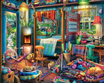 kit broderie multicolore motifs variés toile imprimée coton 11ct 14ct instructions aiguilles artisanal traditionnel