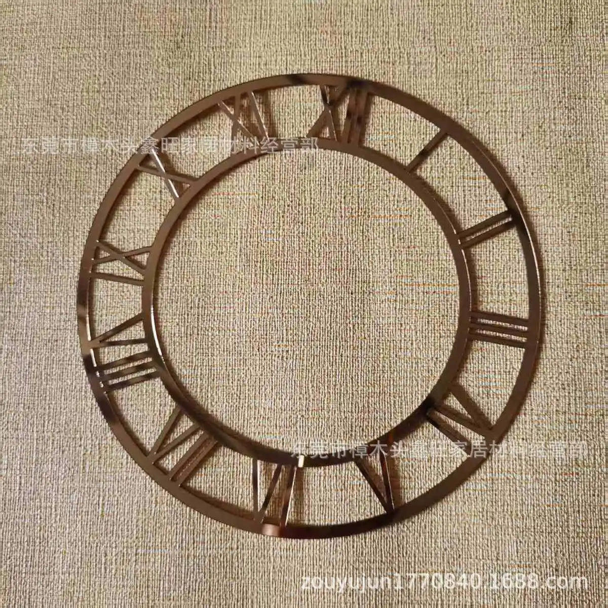 cadre montre classique numéros romains bleu argent or noir acrylique mur carrelage moderne decoration