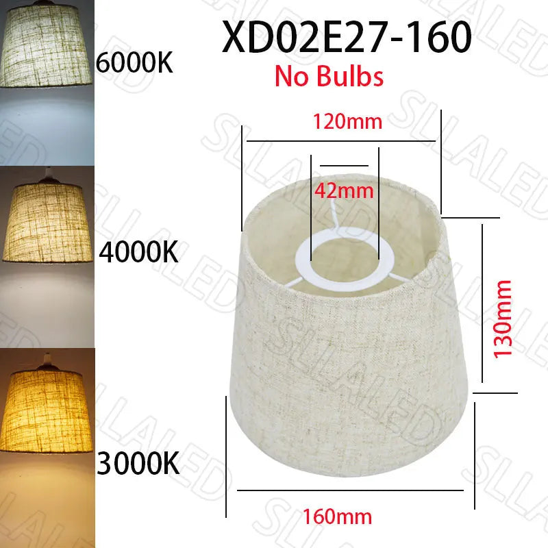 abat jour tissu lin classique tringle beige clair fil doré opacité suspension mural