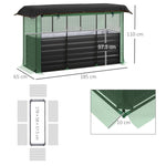 structure extérieure moderne bac fleurs métallique filet ombre vert foncé noir transparent opaque