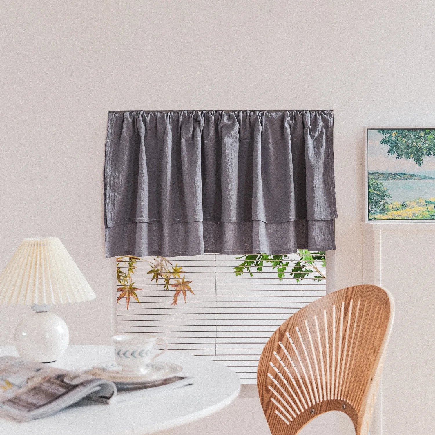 Détail du tissu plissé double couche en coton 100%