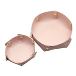 coasters cuir pliables multi usages modernes rose pâle rouge noir vert gris orange dorés