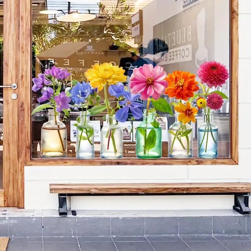 stickers muraux fleurs papillons multicolores decoration intérieure auto adhesifs pvc resistant eau chambre salon