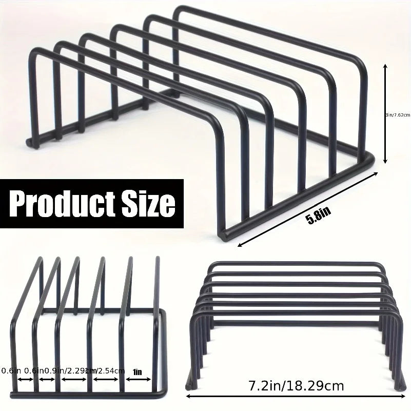 rangements planches découper structure métallique barres horizontales moderne minimaliste ustensiles cuisine noir boisclair rose
