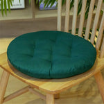 coussin rond doux uni moderne 40cm diamètre 6cm épais bleu clair rose pâle grisclair