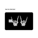 autocollants carte credit main squelette coeur graphique résistants rayures imperméables pack pièces adhésifs étanches
