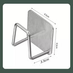 porte couverts universel bois naturel métal chromé moderne adhésif multifonction vaisselle rangement cuisine efficace