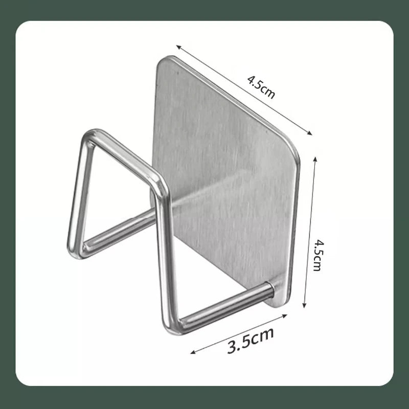 porte couverts universel bois naturel métal chromé moderne adhésif multifonction vaisselle rangement cuisine efficace