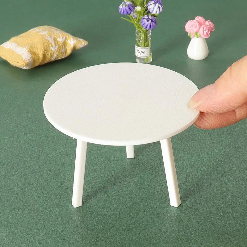table ronde blanche minimaliste moderne décoration poupée diy accessoire enfant six douze ans
