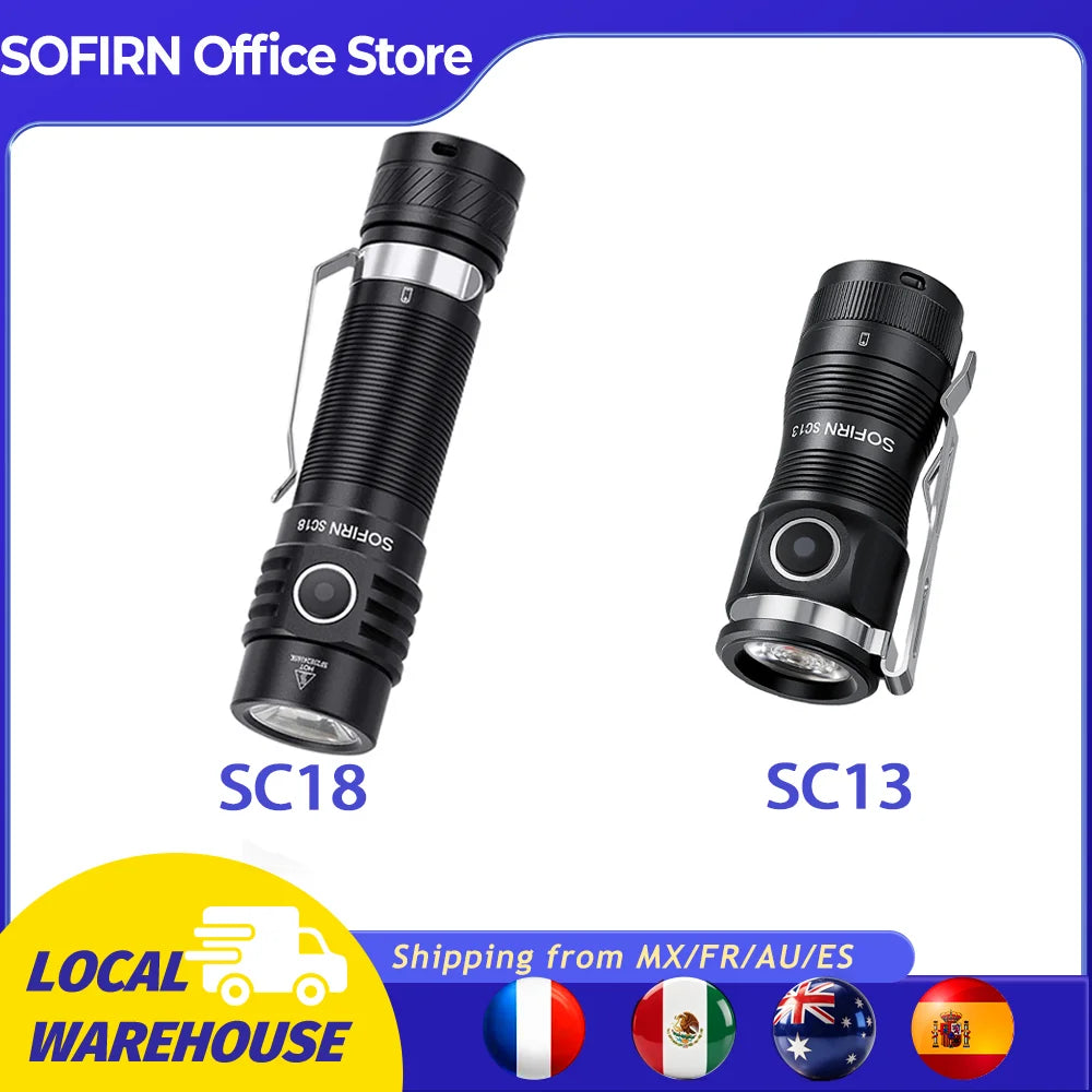 lampe torche rechargeable compacte led puissante clip camping randonnée nocturne noire