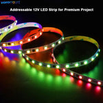 ruban led flexible smd 5050 rgb 60 84 leds noir blanc adhésif modernes points