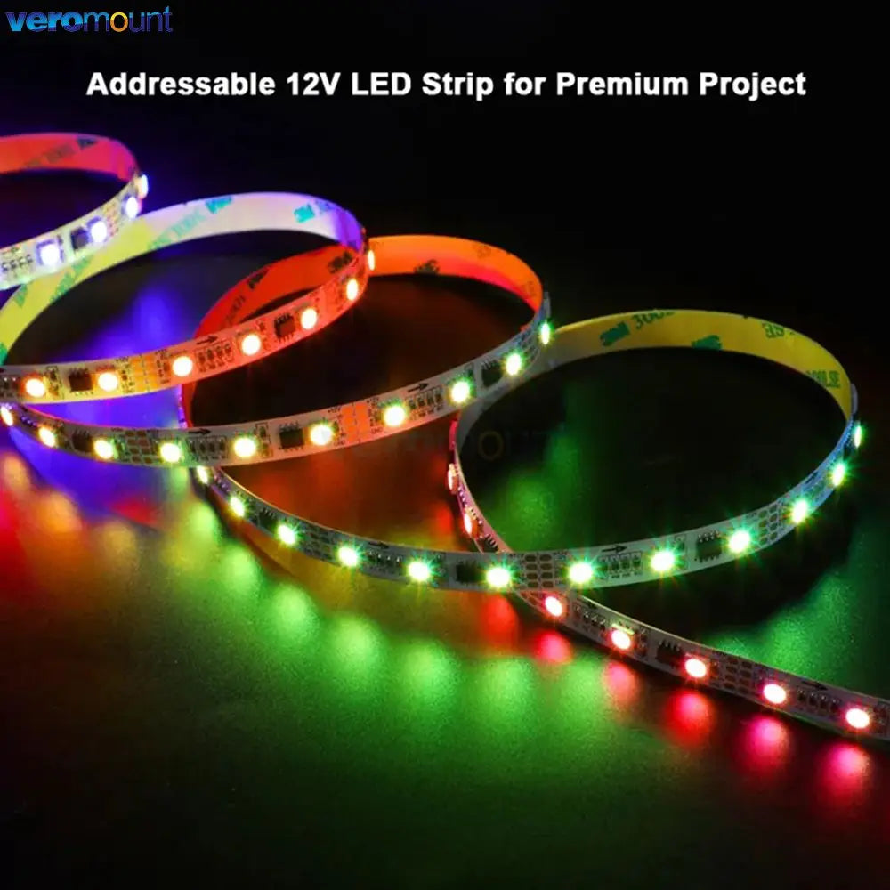 ruban led flexible smd 5050 rgb 60 84 leds noir blanc adhésif modernes points