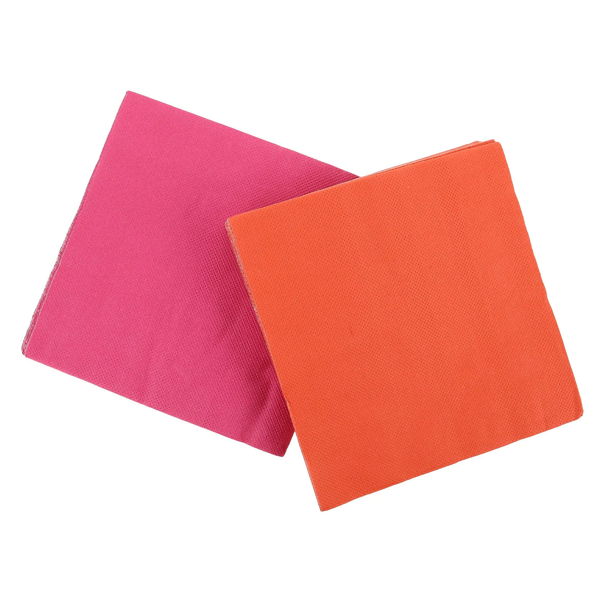 serviettes jetables modernes rose orange tissées fêtes anniversaires célébrations Nouvel An parties festive