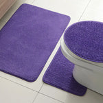 tapis bain set moderne gris foncé beige doux absorbant antidérapant respectueux environnement salle bain