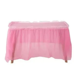 jupe table imperméable bleu clair rose bleu translucide plissée festive adhésive ruban adhésif