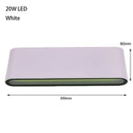 applique murale led moderne extérieure aluminium blanc noir gris étanche 24w 12w 6w