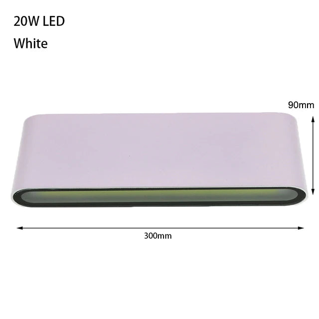 applique murale led moderne extérieure aluminium blanc noir gris étanche 24w 12w 6w