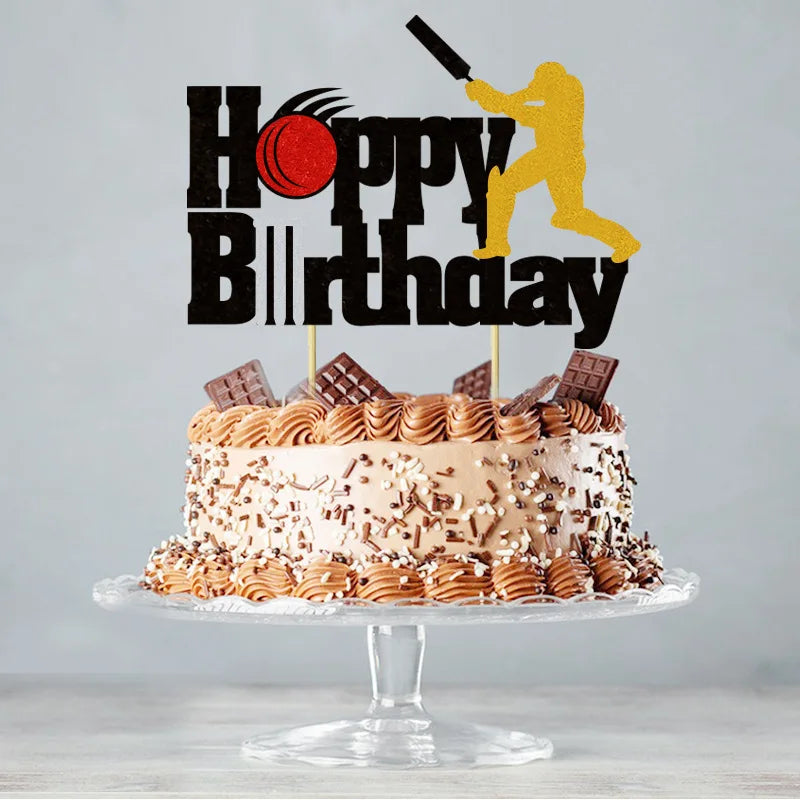 décoration gâteau lettres sports icônes happy birthday musique fête pique