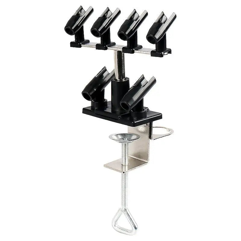 support airbrush six positions noir métal brillant clamp vis utilitaire bricolage maison