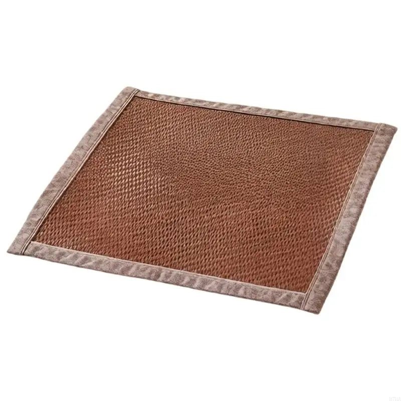 coussin chaise tissé bambou vert olive marron clair moderne 45x45cm 50x50cm mousse pu