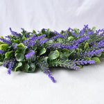 guirlande artificielle lavande violette décoration extérieure rustique feuilles vertes fleurs lavande artificielles champêtre decoration