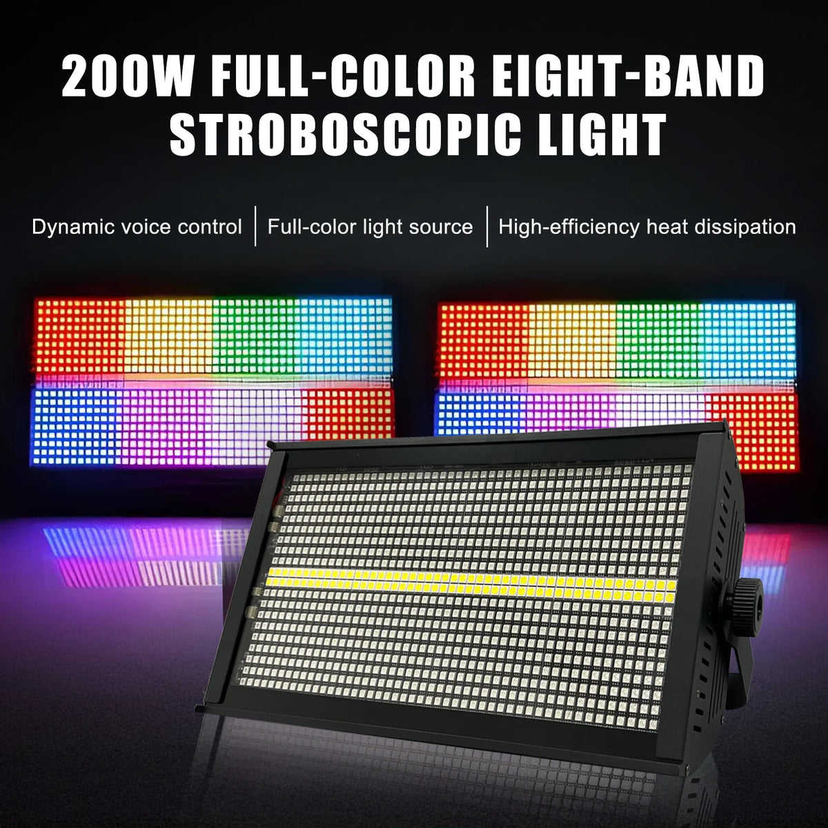 projecteur led stroboscopique couleur multiple effet scène dj moderne professionnel