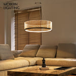 suspension lumineuse moderne dorée tissu beige filigrane salon restaurant chambre doré opaque