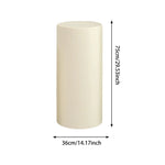 socle cylindrique tissu blanc crème mariage décoration fête desserts table led minimaliste