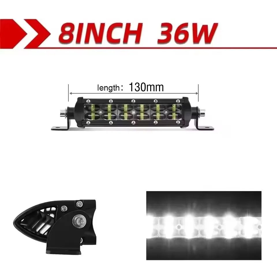 barre lumineuse led 14 pouces 72w spot flood combo travaux route moderne
